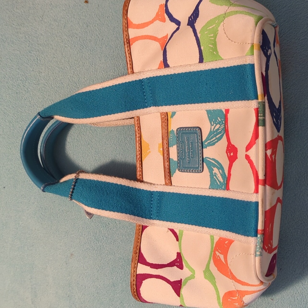 Coach multicolor c mini tote